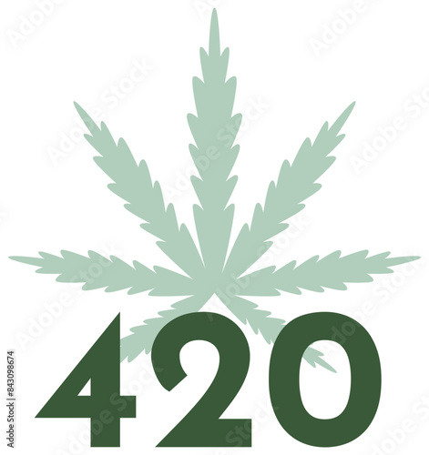 420 | Marijuana Leaf | Weed Vector Illustration | Ganja Design