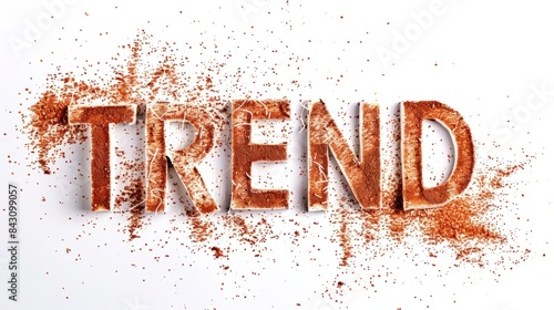 Social media Trend symbol created in Cinnamon Typography.