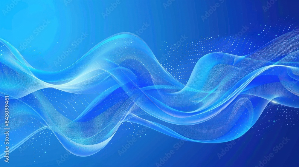 illustration blue wave on abstract background. Ai generated image illustration blue wave on abstract background. Ai generated image