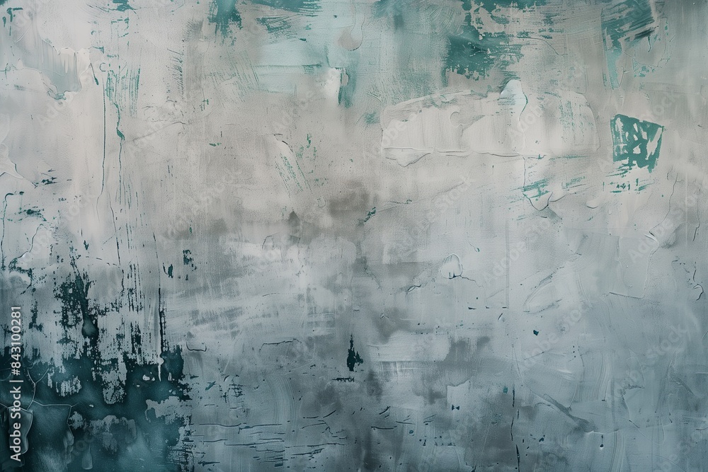 Fototapeta premium Serenity in Shades, Softly Textured Gray Backdrop with Subtle Tinges of Green and Blue, Perfectly Smooth Surface