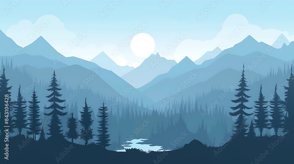 Obraz premium landscape illustration