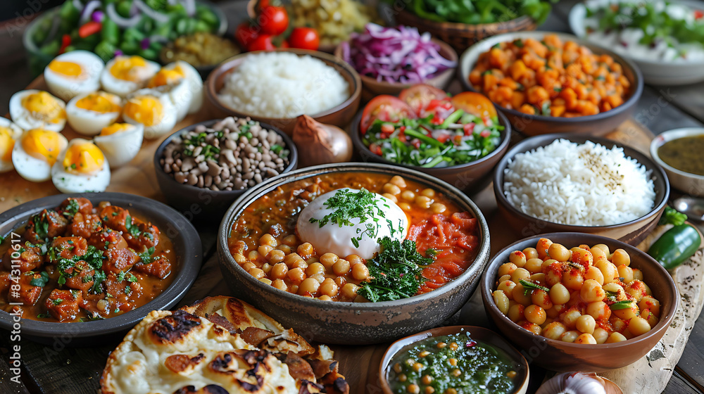 Ramadan iftar spread international cuisine representing different Muslim cultures Ramadan iftar spread international cuisine representing different Muslim cultures
