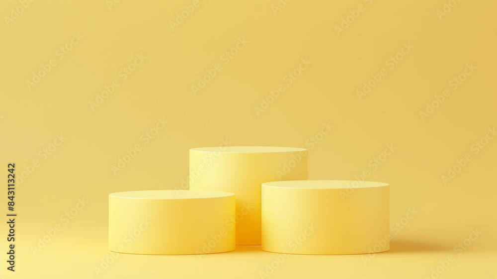 Sets Composition of steps realistic Minimal background. simple podium Yellow color background environment with copy space for product presentation. 3d rendering illustration. Sets Composition of steps realistic Minimal background. simple podium Yellow color background environment with copy space for product presentation. 3d rendering illustration.