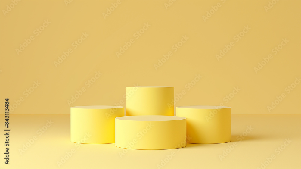 Sets Composition of steps realistic Minimal background. simple podium Yellow color background environment with copy space for product presentation. 3d rendering illustration. Sets Composition of steps realistic Minimal background. simple podium Yellow color background environment with copy space for product presentation. 3d rendering illustration.