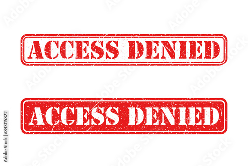 Access denied red stamp on white background