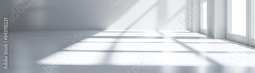 Wallpaper Mural Abstract light gray background with window light patterns, subtle shadows Torontodigital.ca