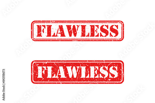 Flawless red stamp on white background