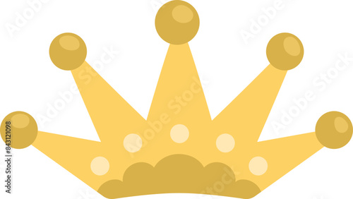 Fairy tale crown isolated on white background. Vector fantasy king, queen, mermaid princess accessory. Sovereign authority symbol. Medieval fairytale royal jewelry icon. Cartoon magic object.