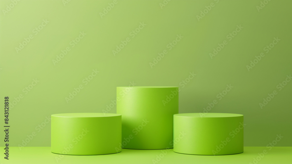 Sets Composition of steps realistic Minimal background. simple podium Lime green color background environment with copy space for product presentation. 3d rendering illustration. Sets Composition of steps realistic Minimal background. simple podium Lime green color background environment with copy space for product presentation. 3d rendering illustration.