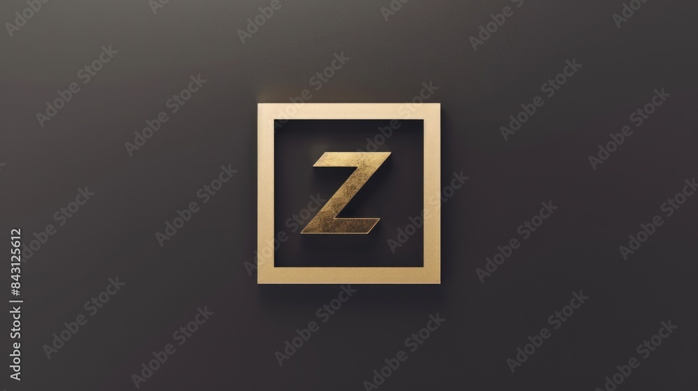 A simple design featuring a gold Z logo on a black background, ideal for use in branding and marketing materials A simple design featuring a gold Z logo on a black background, ideal for use in branding and marketing materials