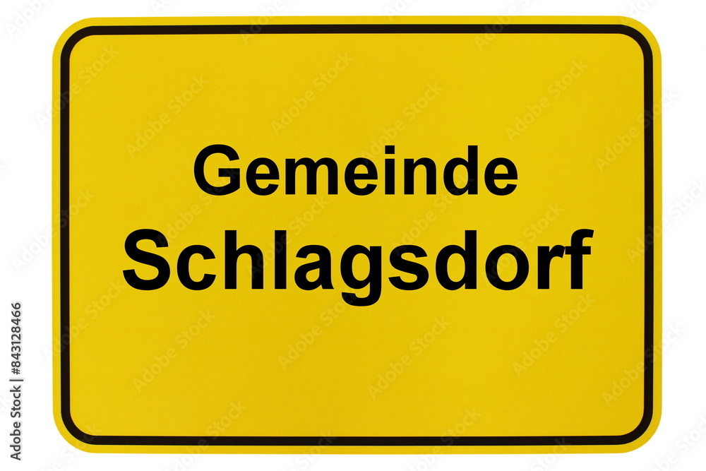 Illustration eines Ortsschildes der Gemeinde Schlagsdorf in Mecklenburg-Vorpommern Illustration eines Ortsschildes der Gemeinde Schlagsdorf in Mecklenburg-Vorpommern