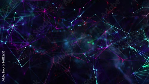 Wallpaper Mural colorful plexus particles abstract background Torontodigital.ca