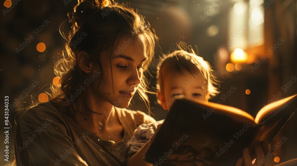 mother is reading to her child ai generated mother is reading to her child ai generated