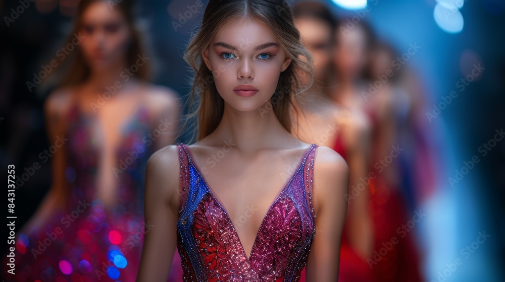 Fashion week and fashion show. Background with copy space Fashion week and fashion show. Background with copy space