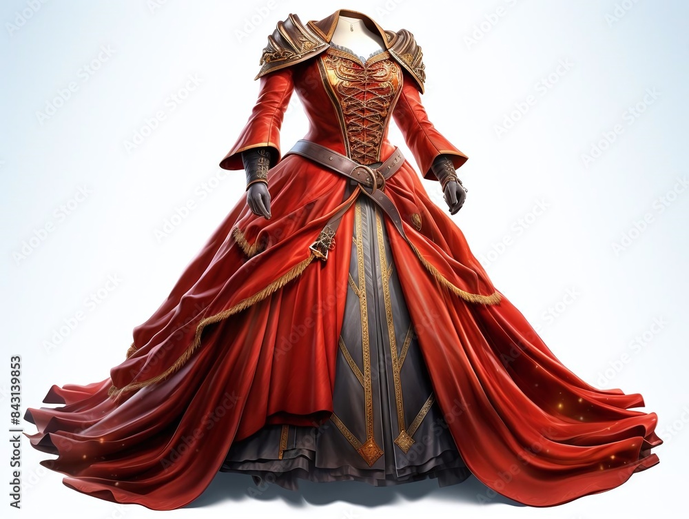 Drama costume, isolate on white background, dicut PNG style Drama costume, isolate on white background, dicut PNG style
