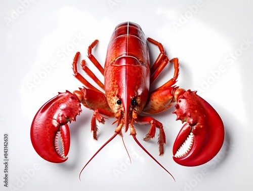 Lobster, isolate on white background, dicut PNG style photo