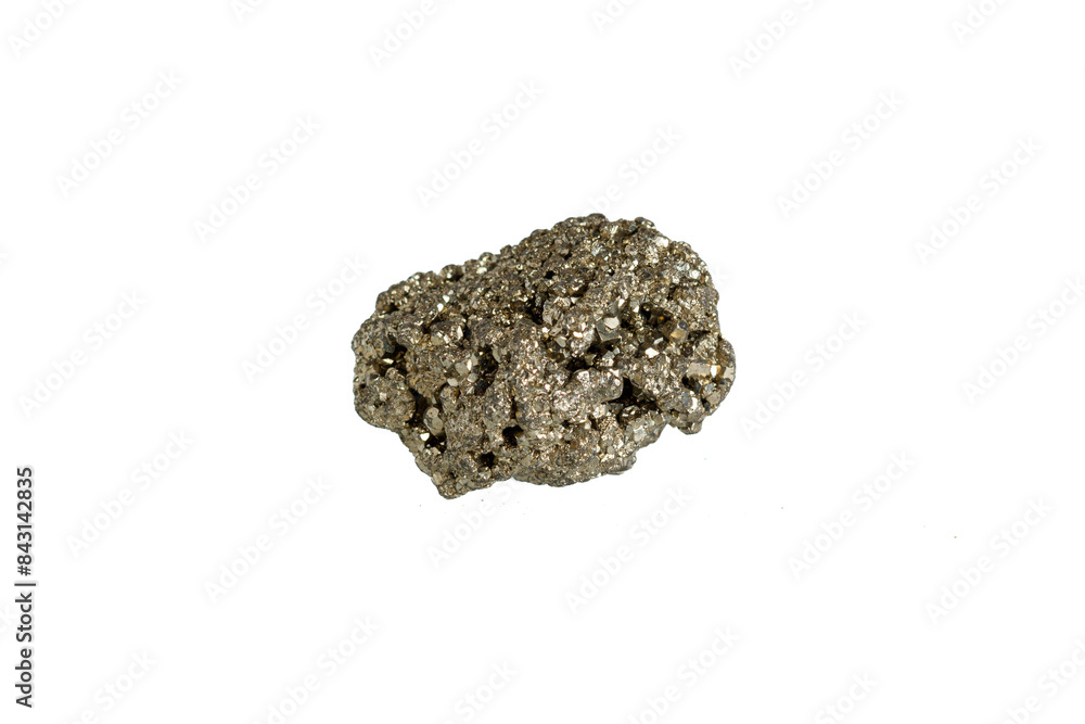 pyrite mineral stone macro on white background pyrite mineral stone macro on white background