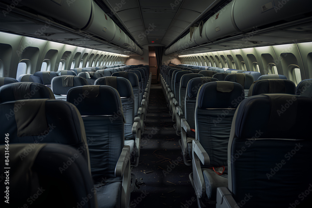 Fototapeta premium Empty Airplane Seats