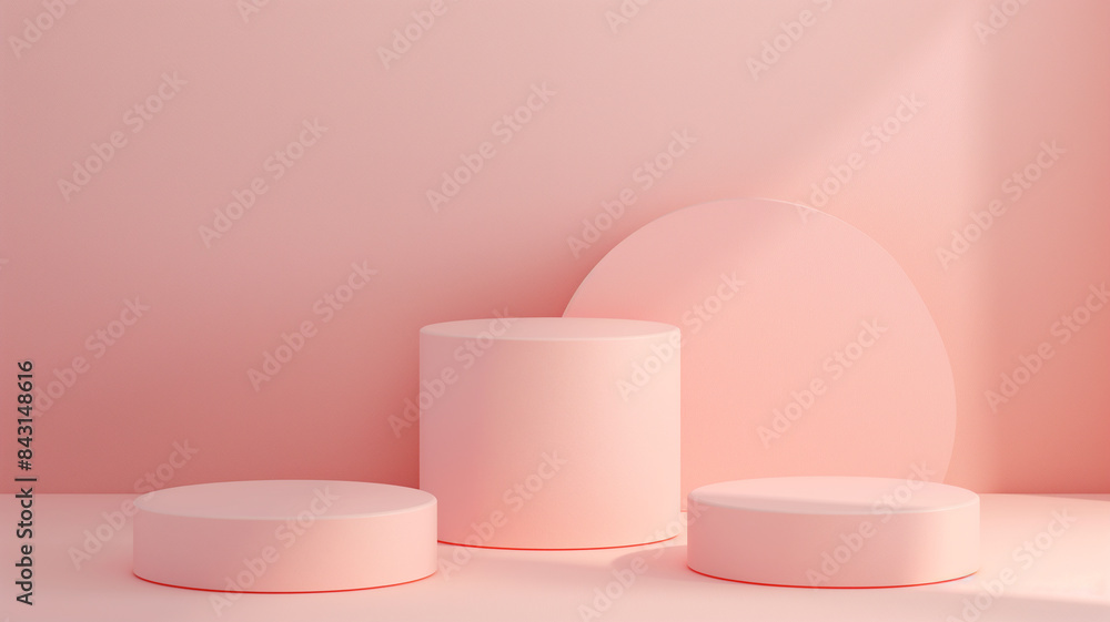 Sets Composition of steps realistic Minimal background. simple podium peach fuzz color background environment with copy space for product presentation. 3d rendering illustration. Sets Composition of steps realistic Minimal background. simple podium peach fuzz color background environment with copy space for product presentation. 3d rendering illustration.