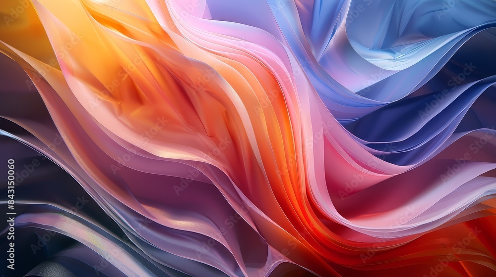 Abstract Colorful Fabric Waves Abstract Colorful Fabric Waves