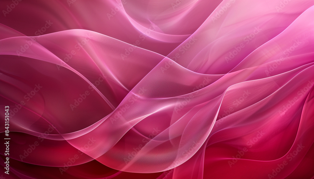 Fototapeta premium Flowing Fabric-Like Abstract Design in Pink and Purple