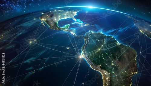 Connected World: Nighttime View of the Americas from Space