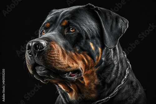 Rottweiler dog portrait