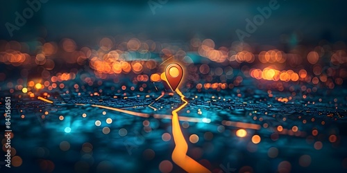 City Lights Urban Photography App with GPS Mapping. Concept City Lights, Urban Photography, GPS Mapping, Photo Editing, Location Sharing photo