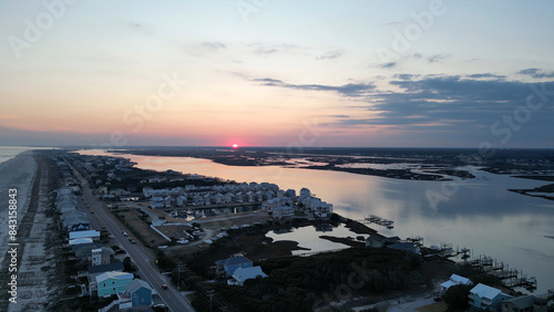 Canvastavla Sunset over Topsail Island, NC