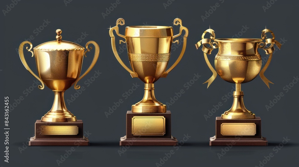 Trophy cup. Champion trophy, Trophy cup. Champion trophy,