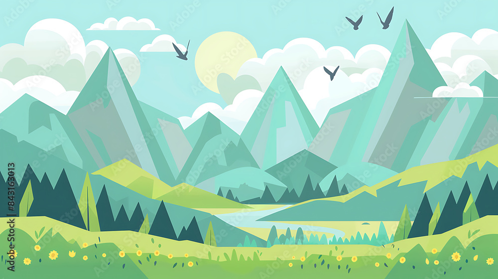 nature landscape illustration nature landscape illustration