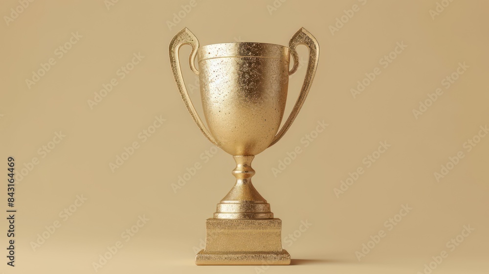 Trophy cup. Champion trophy, shiny golden cup Trophy cup. Champion trophy, shiny golden cup