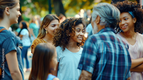 Fototapeta Naklejka Na Ścianę i Meble -  group of people outdoors ,lifestyle
