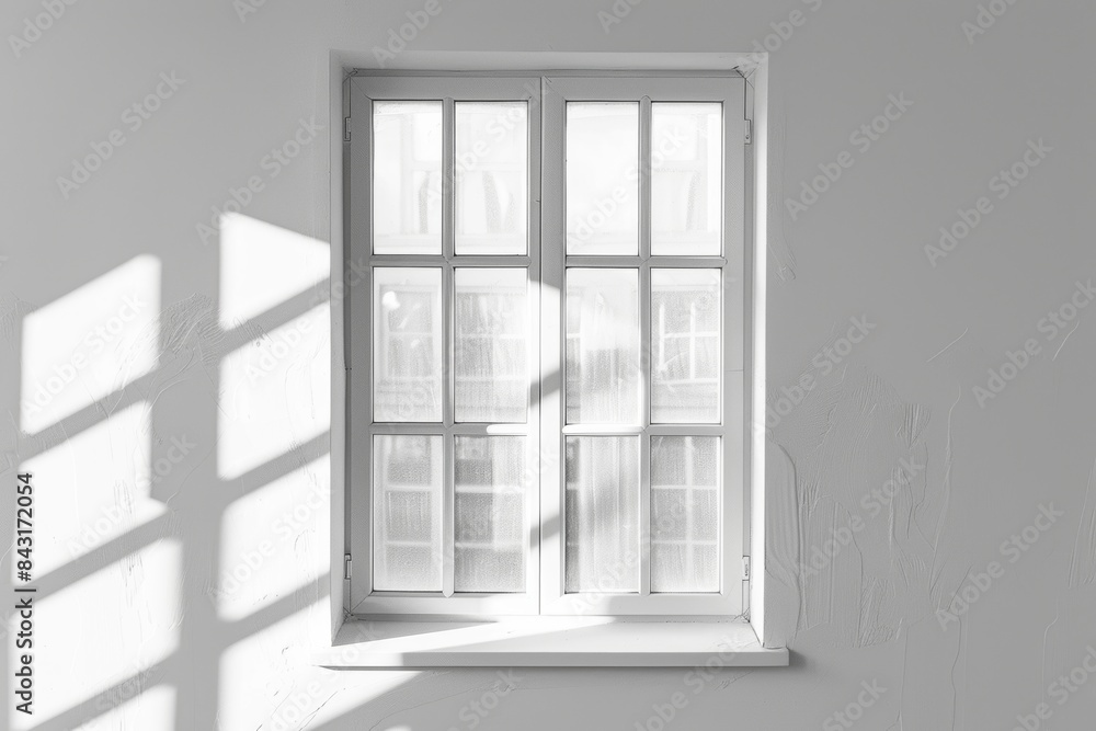 Sunlight streaming through a white window Sunlight streaming through a white window