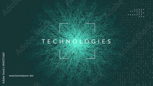 Digit Background. Innovative science, futuristic intelligence. Backdrop for education in software design. Mobile visualization of analytical patterns. Artificial Background.