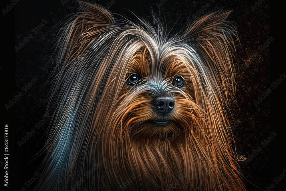 Naklejka premium Yorkshire terrier dog portrait