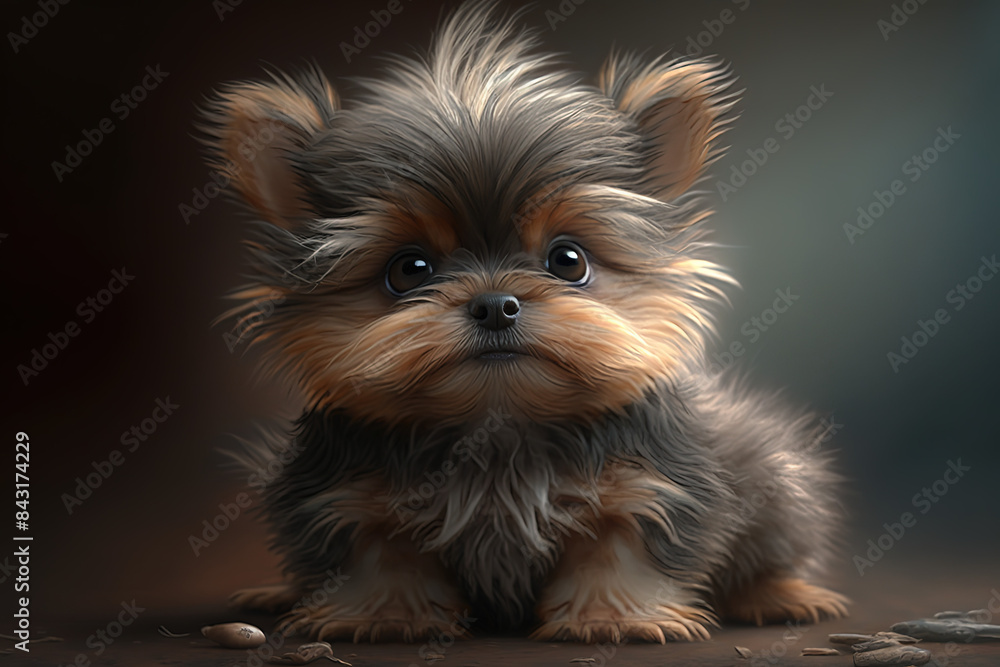 Naklejka premium Yorkshire terrier puppy