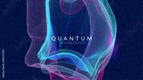 Big Data Background. Deep learning for future intelligence. Automation flow on the backdrop of education. 3D patterns of information particles. Technology Background.
