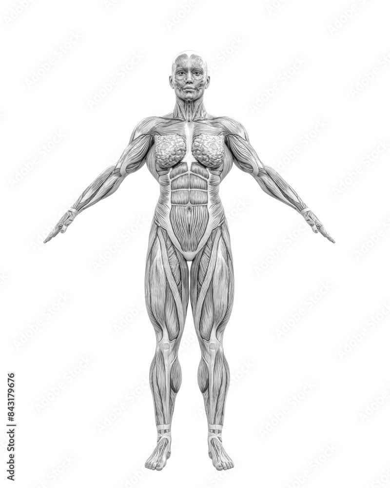 female swole muscle maps on a pose female swole muscle maps on a pose