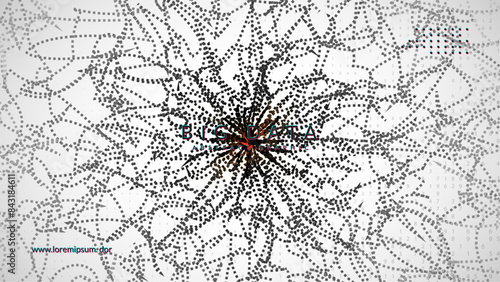 Tech Background. Concept: intelligent computer research. Visual network on the backdrop of software engineering. Mobile analytics for global information security. Digit Background.