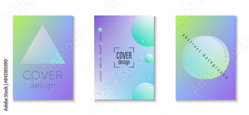 Abstract Design. Purple Minimal Set. Holographic Background. 3d Poster. Multyplying Galaxy Template. Hipster Elements. Geometric Hologram Placard. Violet Abstract Design