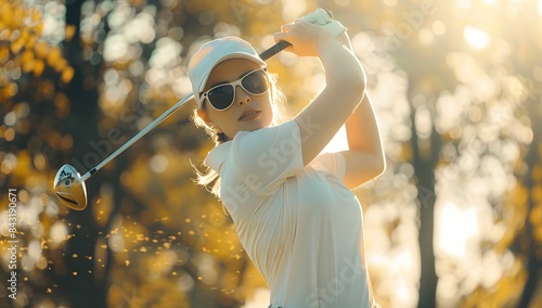 Stylish Woman Golfing Fun 