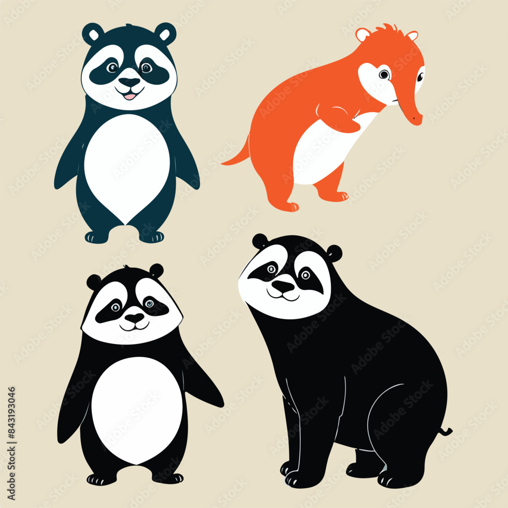 Rakoon vector art cartoon style Rakoon vector art cartoon style