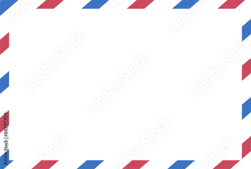 Airmail envelope Illustration. Postage stamp clipart.