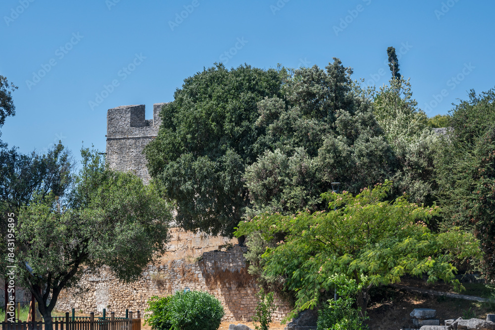 Fototapeta premium Street and building at town of Arta, Epirus, Greece