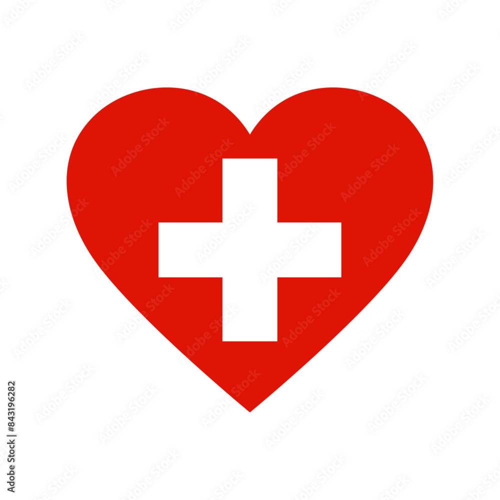 Switzerland flag in heart shape Switzerland flag in heart shape