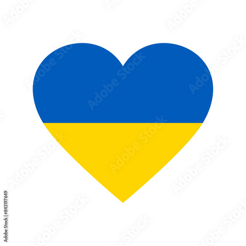 Free Download Ukraine flag in heart shape - GFXLoad
