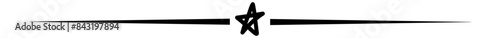 Hand drawn cute doodle star divider