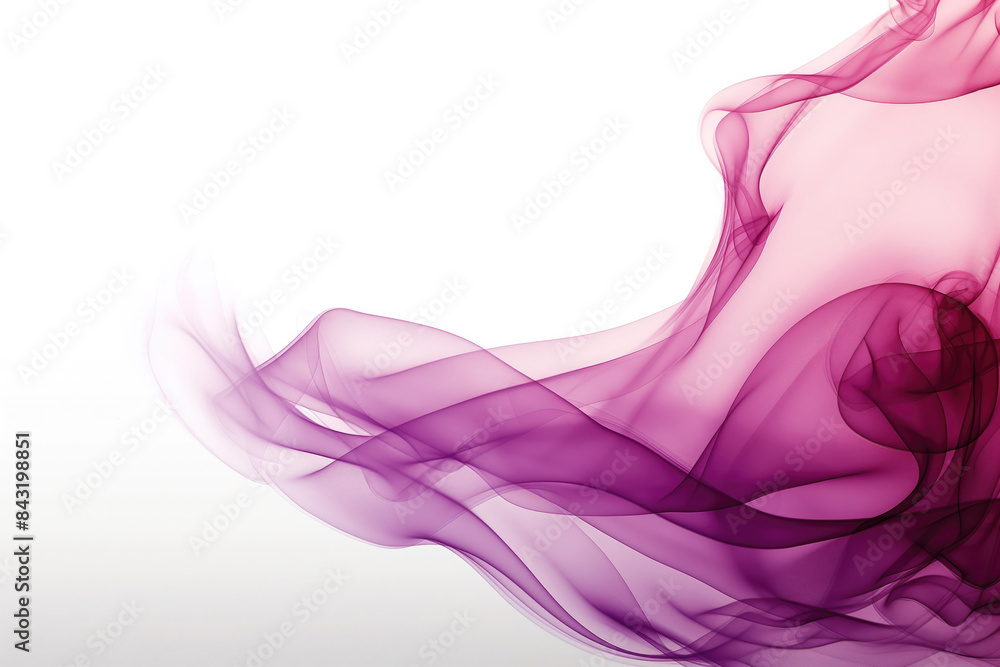 Abstract purple smoke on white background with copy space Abstract purple smoke on white background with copy space