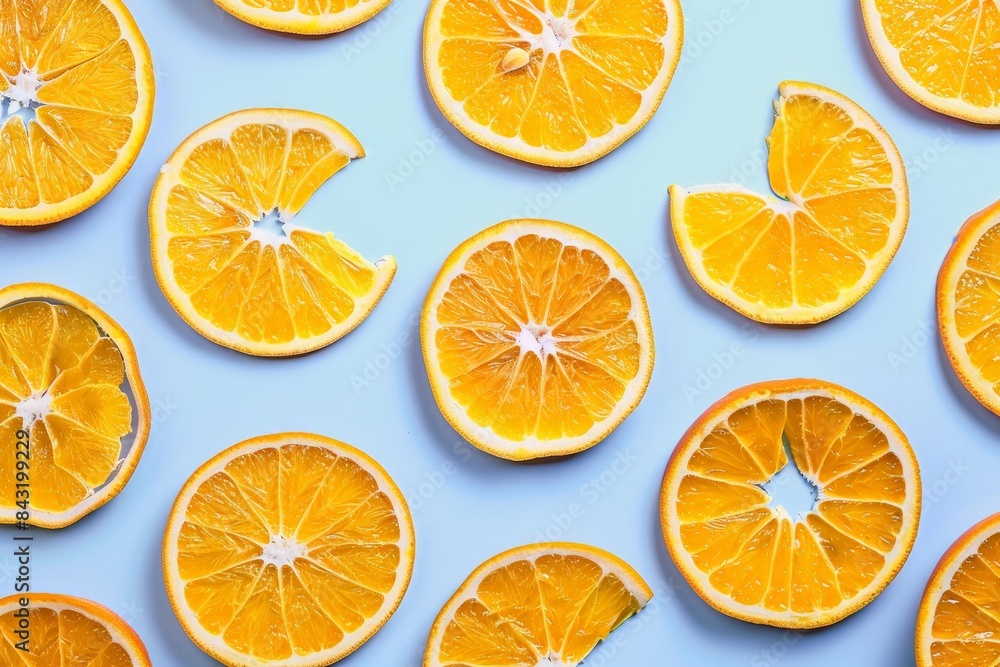 Flat lay composition of juicy oranges in high resolution. Flat lay composition of juicy oranges in high resolution.